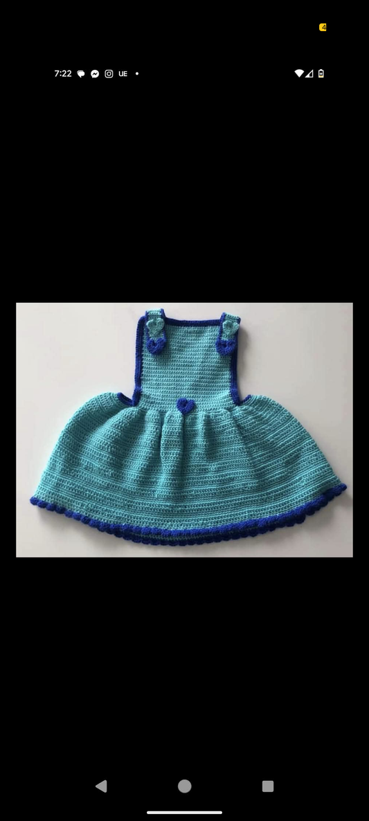 Baby Loves Blue Heart Dress