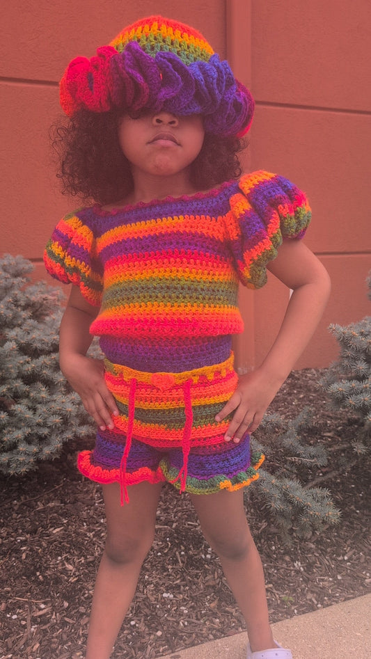 Righteous Girly Rainbow Short Set 24 Months-3T