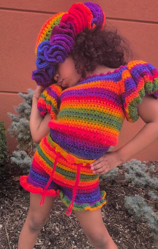 Righteous Girly Rainbow Short Set 24 Months-3T